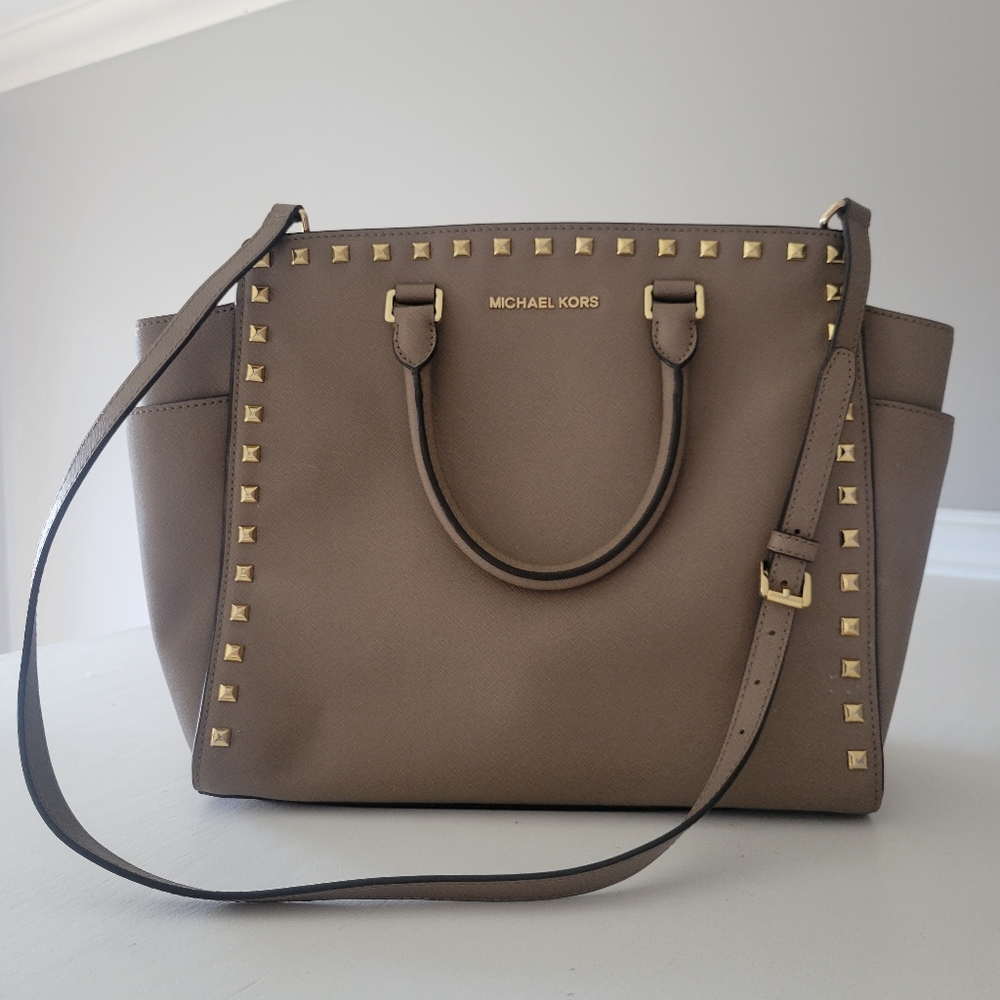 Large Michael Kors studded bag